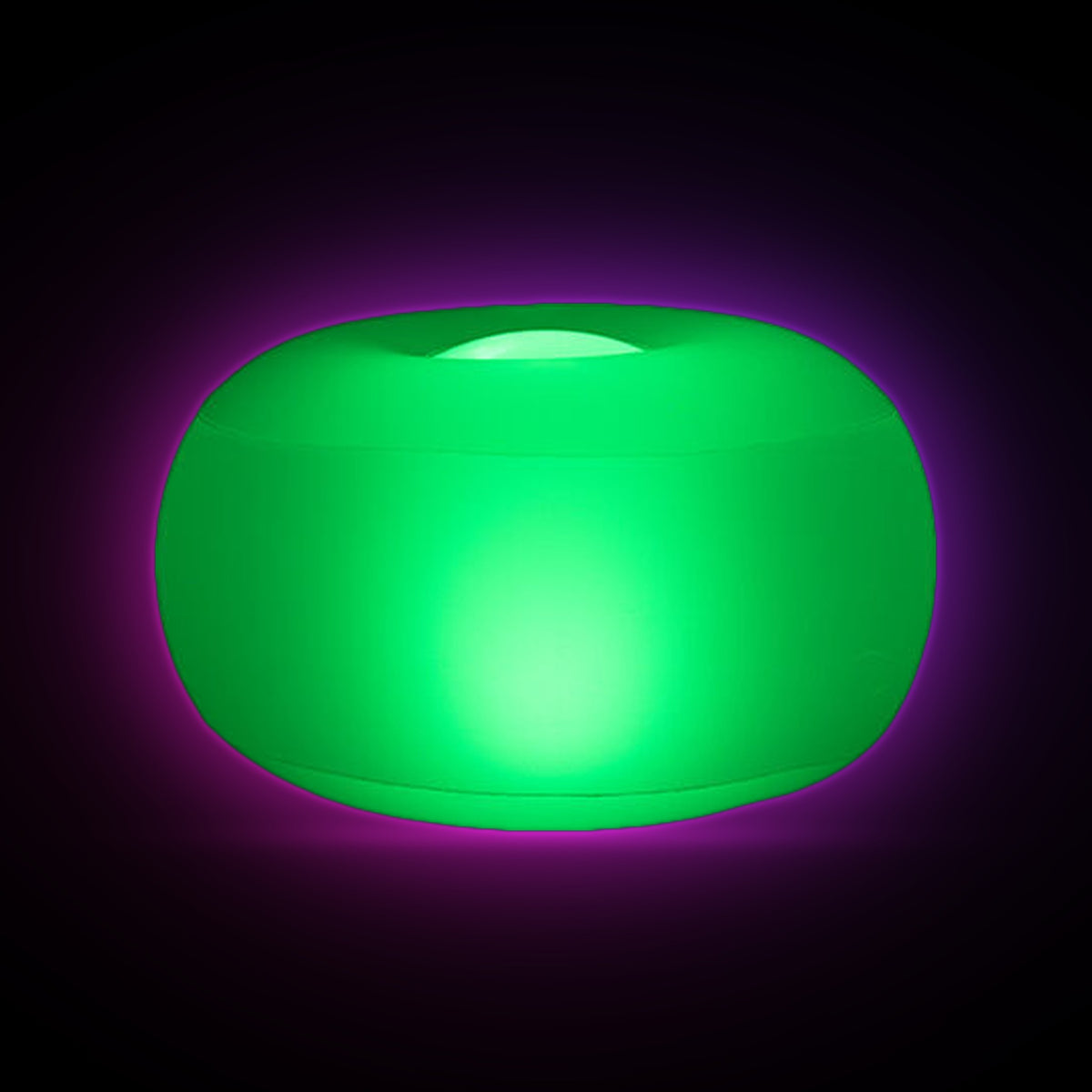 Pulight uppblåsbar LED-puff med fjärr med glow